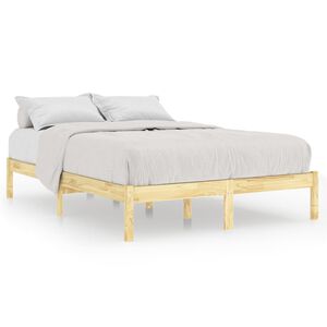 vidaXL Estructura de cama doble peque&ntilde;a sin colch&oacute;n madera maciza
