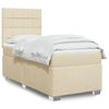 vidaXL Cama box spring con colch&oacute;n tela color crema 80x200 cm