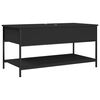 vidaXL Mesa de centro madera de ingenier&iacute;a y metal negro 100x50x50 cm