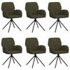 vidaXL Sillas de comedor giratorias 6 uds. Cuero de Suede Sint&eacute;tico