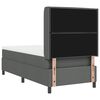 vidaXL Cama tipo Box Spring con colch&oacute;n Gris oscuro 90 x 190 cm tela
