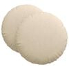 vidaXL Cojines para asiento 2 uds. Tela Crema &Oslash;80 x 29 cm