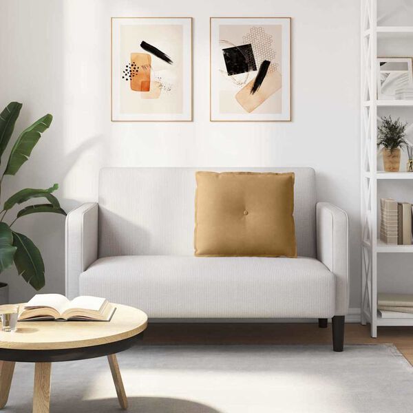 vidaXL Coj&iacute;n de Espalda Marr&oacute;n 60 x 50 cm Tela de pana