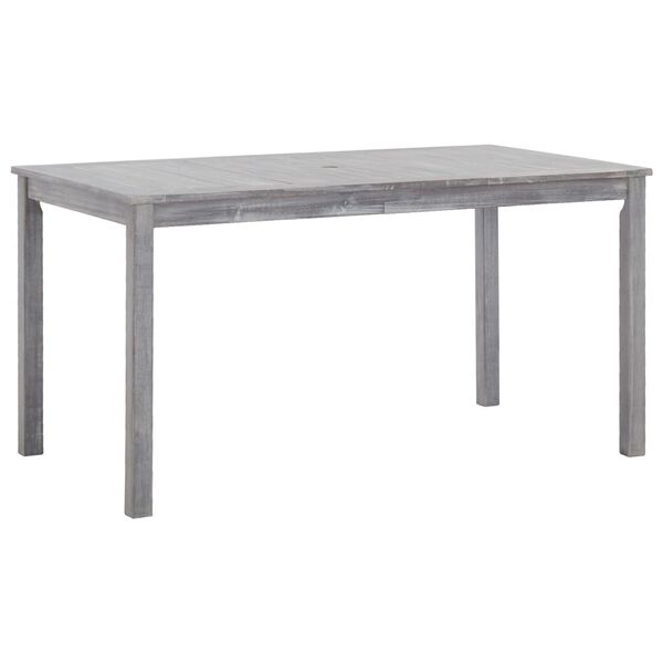vidaXL Set de comedor de jardín 5 piezas madera maciza de acacia gris