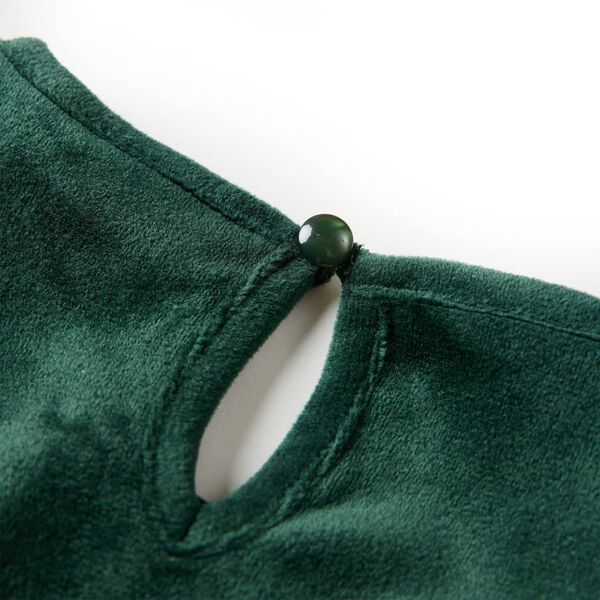 Blusa infantil con volantes verde oscuro 116