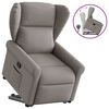 vidaXL Sill&oacute;n reclinable elevable tela gris taupe
