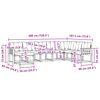 vidaXL Conjunto de sof&aacute;s de exterior 8 pcs Gris Natural y Claro