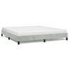 vidaXL Estructura de cama sin colch&oacute;n, color gris claro, tama&ntilde;o California King, terciopelo