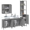 vidaXL Set de armario de baño 4 pzas madera contrachapada gris sonoma