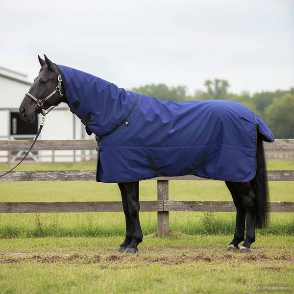vidaXL Manta para Caballo Verde Oscuro y Negro 135 cm Poli&eacute;ster