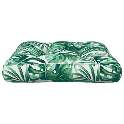 vidaXL Cojín para sofá de palets tela estampado de hojas 50x50x12 cm