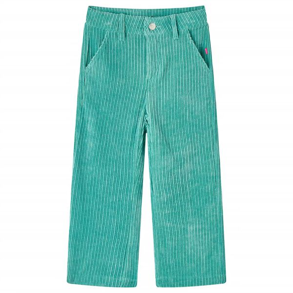 Pantalón infantil de pana verde menta 128