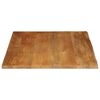 vidaXL Tablero de mesa borde natural madera maciza mango 90x80x3,8 cm