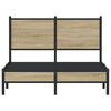 vidaXL Estructura de cama sin colchón metal roble Sonoma 120x200 cm