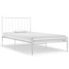 vidaXL Estructura de cama sin colch&oacute;n metal blanco 90x200 cm