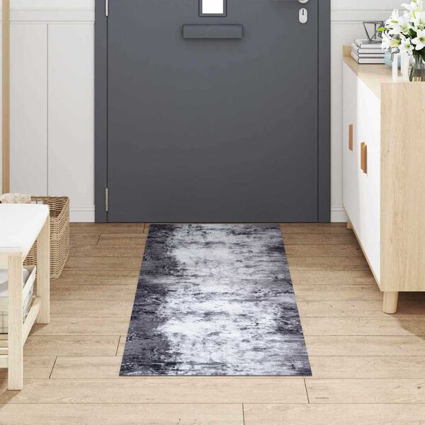 vidaXL Alfombra de cocina Gris 180 x 60 cm Terciopelo