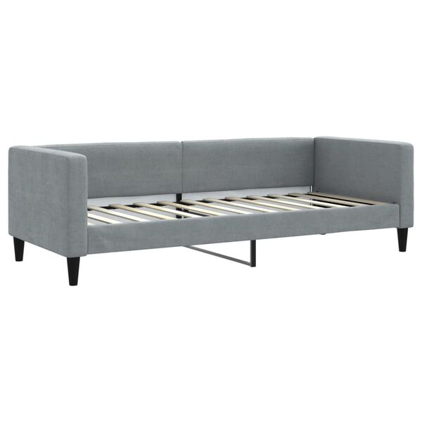 vidaXL Sof&aacute; cama sin colch&oacute;n tela gris claro 80x200 cm