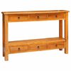 vidaXL Mesa Consola Natural 115 x 32 x 76 cm Madera de Caoba S&oacute;lida