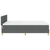vidaXL Cama tipo Box Spring con colch&oacute;n Gris oscuro 160 x 200 cm tela