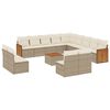 vidaXL Set sof&aacute;s de jard&iacute;n 14 pzas con cojines rat&aacute;n sint&eacute;tico beige