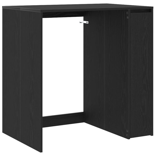 vidaXL Armario para lavadora con puerta Roble Negro 87 x 60 x 89 cm
