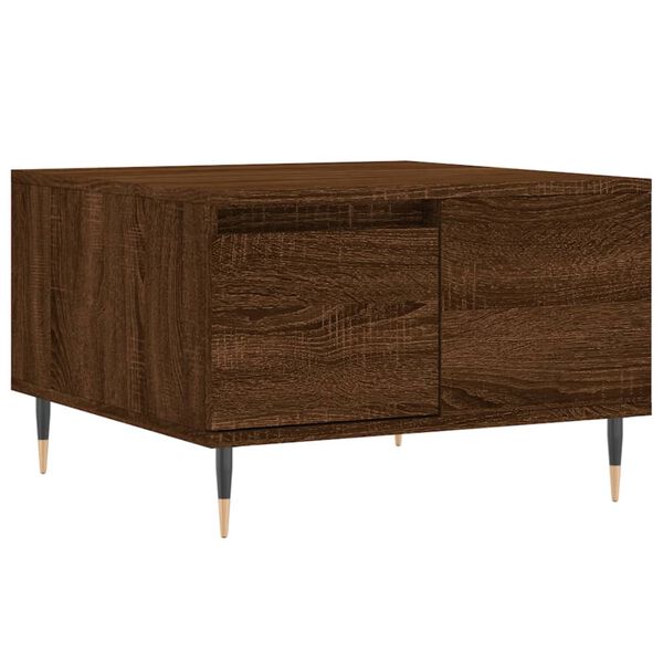 vidaXL Mesa de centro madera contrachapada roble marr&oacute;n 55x55x36,5 cm