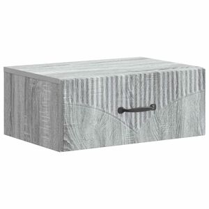 vidaXL Mesita de Noche de Pared Gris Sonoma 49 x 34,5 x 20 cm