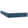 vidaXL Cama box spring con colch&oacute;n terciopelo azul oscuro 100x200 cm