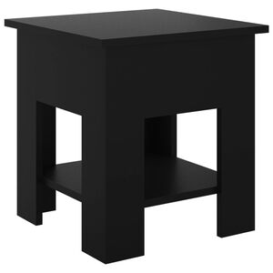 vidaXL Mesa de centro madera de ingenier&iacute;a negra 40x40x42 cm
