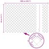 vidaXL Poste de Valla Plateado 10 x 0,4 m (malla de 40 x 40 mm) Acero