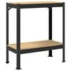 vidaXL Banco de trabajo con estante Negro 81 x 41 x 91 cm
