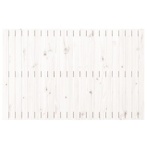 vidaXL Cabecero de cama de pared madera maciza pino blanco 140x3x90 cm