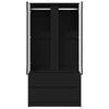 vidaXL Gabinete de Ba&ntilde;o Negro 79,5 x 49 x 156 cm Madera contrachapada