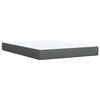 vidaXL Cama box spring con colch&oacute;n tela gris oscuro 160x200 cm