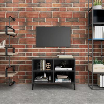 vidaXL Mueble de TV con patas de metal gris 69,5x30x50 cm