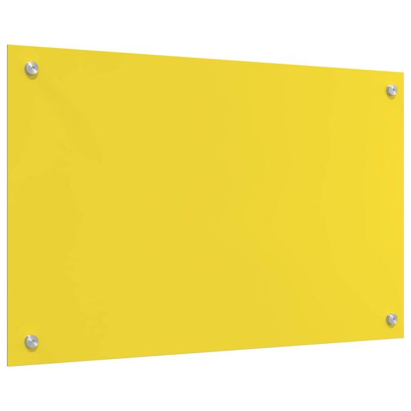 vidaXL Salpicadero de cocina Amarillo 80 x 50 cm vidrio templado