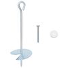 vidaXL Ancla de tierra 10 uds. &Oslash;10 x 30 cm Metal galvanizado Plateado