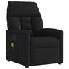vidaXL Sill&oacute;n reclinable de masaje tela de microfibra negro