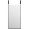 vidaXL Espejo de puerta cristal y aluminio negro 40x80 cm