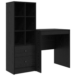 vidaXL Escritorio Roble Negro 115,5 x 50 x 127 cm 2 uds.
