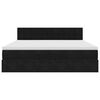 vidaXL Estructura de cama otomana con colch&oacute;n negro 180x200cm