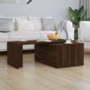 vidaXL Mesa de centro madera contrachapada marrón roble 150x50x35 cm