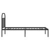 vidaXL Estructura cama sin colch&oacute;n con cabecero metal negro 90x190 cm