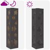 vidaXL Luz de camino LED solar 2 pcs Negro Acero laminado en fr&iacute;o
