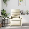 vidaXL Sill&oacute;n reclinable de cuero sint&eacute;tico crema