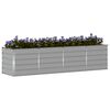 vidaXL Jardinera Gris Claro 240 x 80 x 75 cm Acero