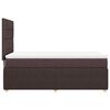 vidaXL Cama box spring con colch&oacute;n tela marr&oacute;n oscuro 90x200 cm