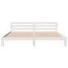 vidaXL Estructura de cama sin colch&oacute;n madera maciza blanca 200x200 cm