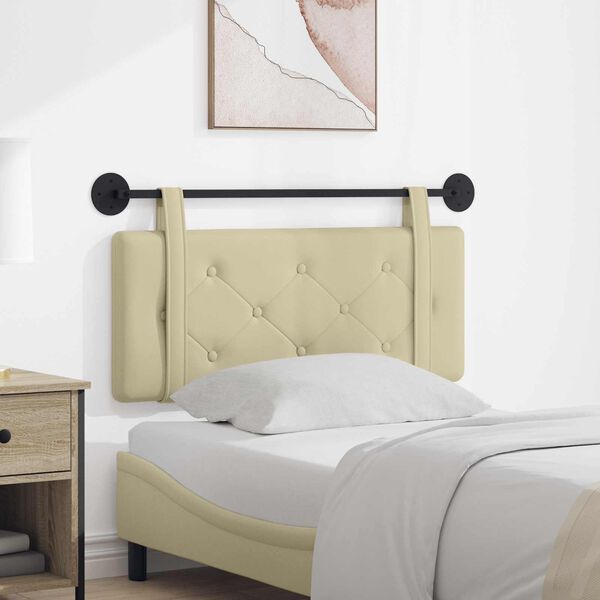 vidaXL Cabecera Colgante Crema 100 cm Cuero sint&eacute;tico