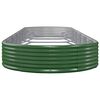 vidaXL Jardinera arriate acero galvanizado verde 523x140x36 cm